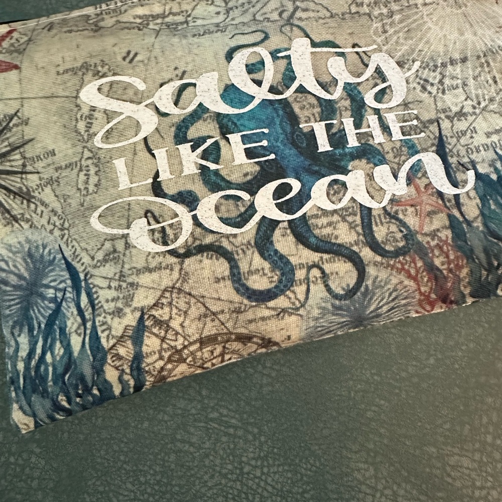 Nautical Themed Tote Bag - Blue and Tan